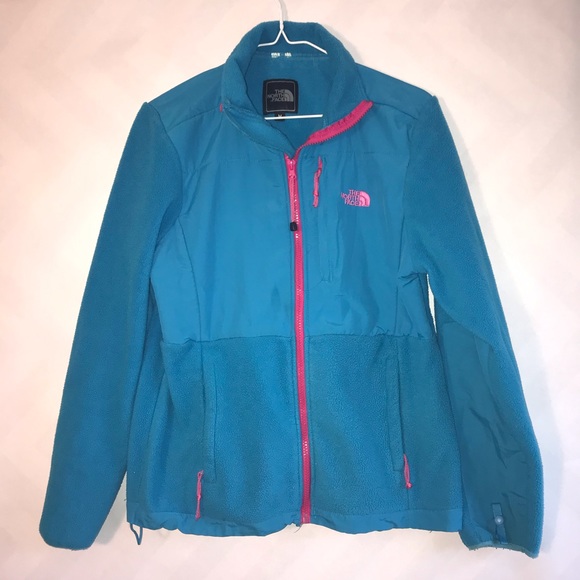 North face fleece zip up blue jacket medium - Picture 1 of 3